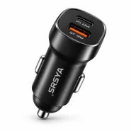 شارژر فندکی 48 وات USB-A و Type-C برند SRSYA مدل CA48