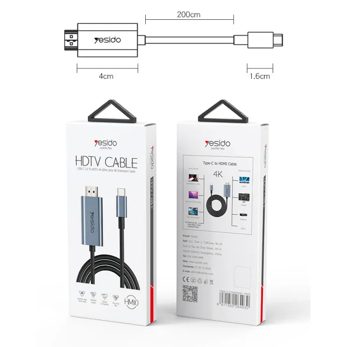 مبدل تایپ سی به HDMI یسیدو HM10 مبدل تایپ سی به HDMI یسیدو HM10