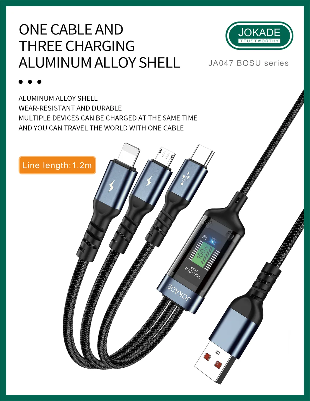 کابل سه کاره جوکید JA047