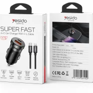 شارژر فندکی با کابل لایتنینگ یسیدو Y73